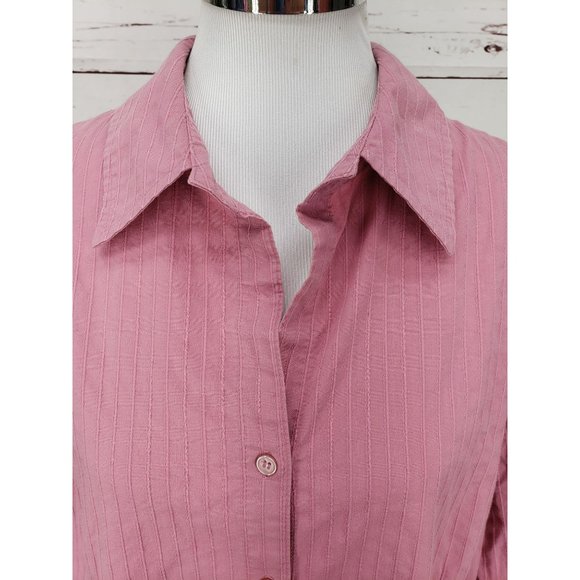Lane‎ Bryant Pink Size 18/20 Long Sleeve Button Up Shirt - Picture 11 of 12